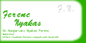 ferenc nyakas business card